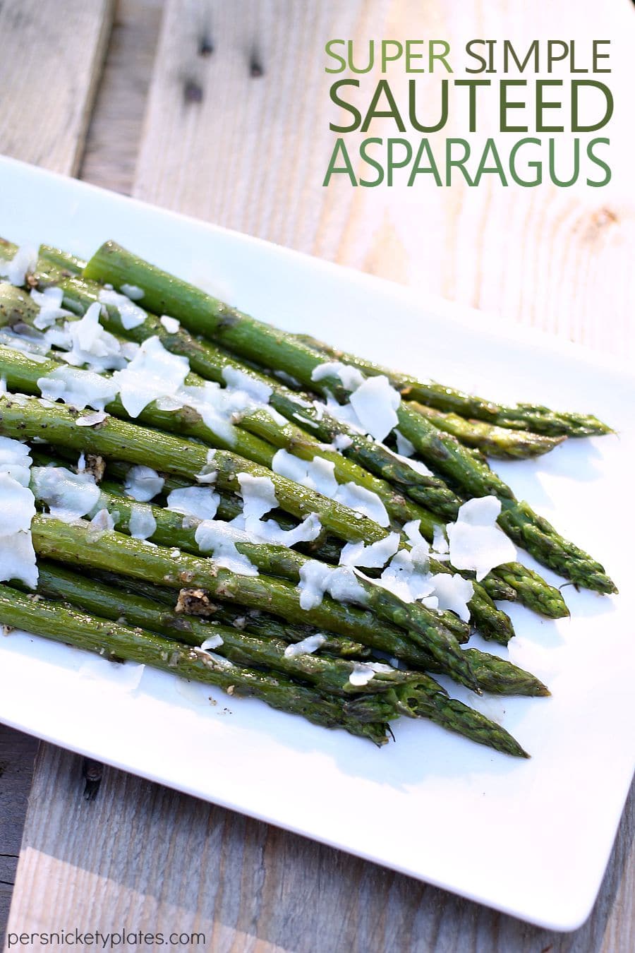 Super simple sauteed asparagus that's full of flavor and can be on the table in 15 minutes.