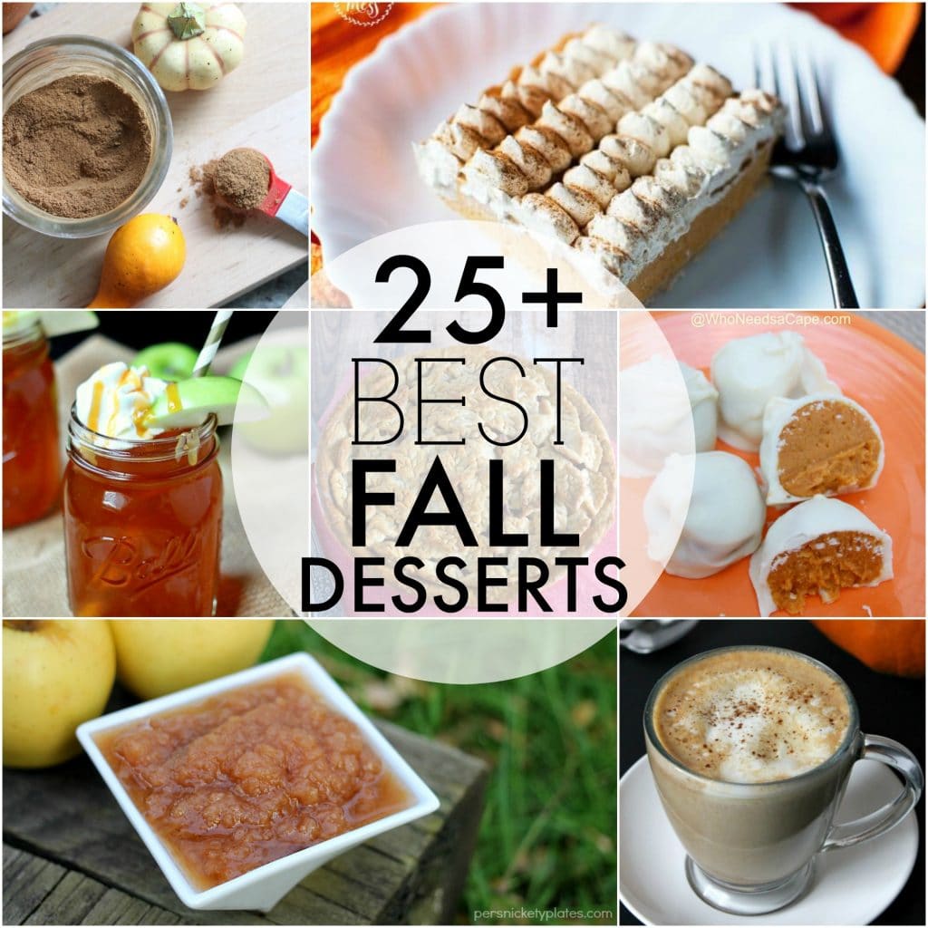 Over 25 of the BEST fall desserts perfect to kick up the fast approaching fall season! Cakes, pies, cookies, drinks - something for everyone!