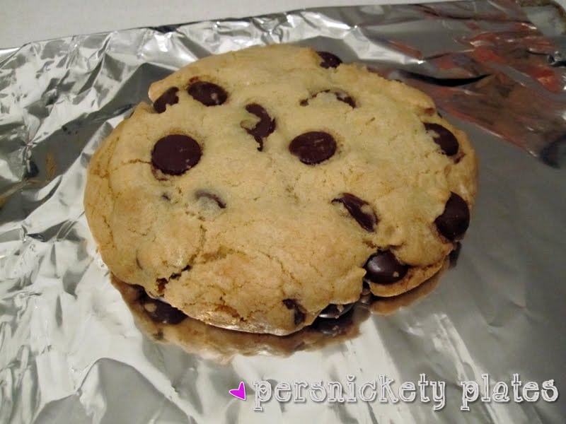 Giant Chocolate Chip Cookie for One...Or Two | Persnickety Plates