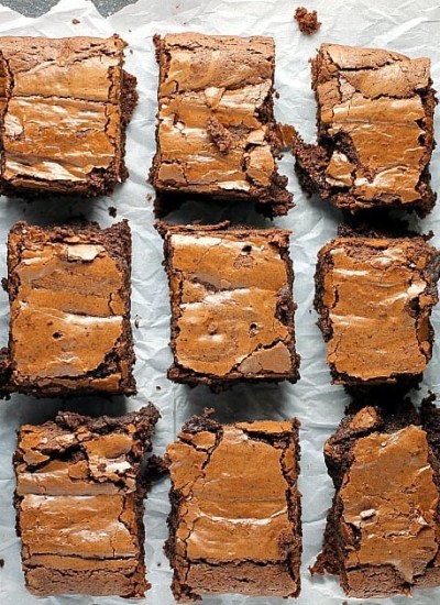 Why make a box mix brownies when I'll bet you have everything on hand to make these? They really are "Better Than Box Mix" brownies! | Persnickety Plates