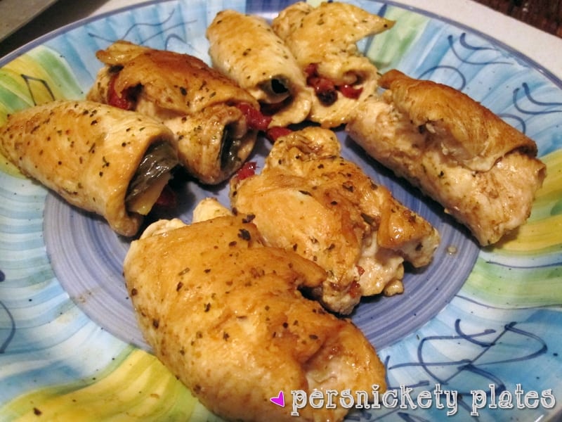 Basil & Sun Dried Tomato Stuffed Chicken Roll-Ups | Persnickety Plates
