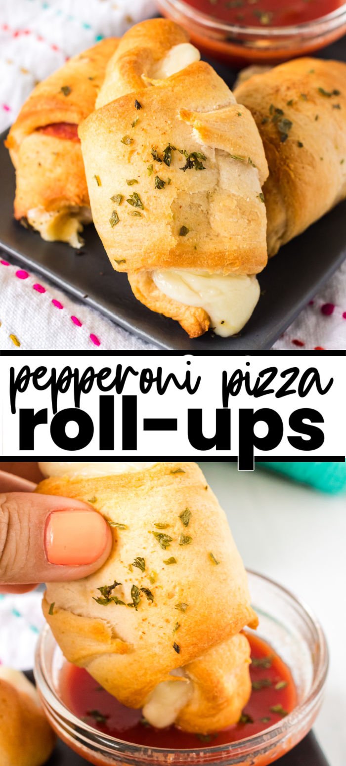 Three ingredient Crescent Roll Pizza Roll-Ups are such a simple recipe. They're perfect as a lunch, a quick dinner, or even an appetizer. | www.persnicketyplates.com