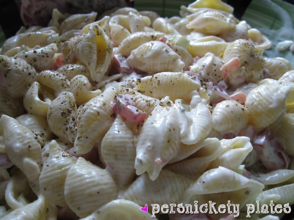 Traditional Macaroni Salad is perfect for your next picnic, BBQ, or dinner side dish! | Persnickety Plates