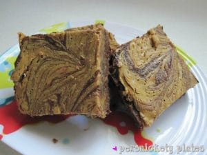 Skinny Peanut Butter Swirl Brownies {Persnickety Plates}
