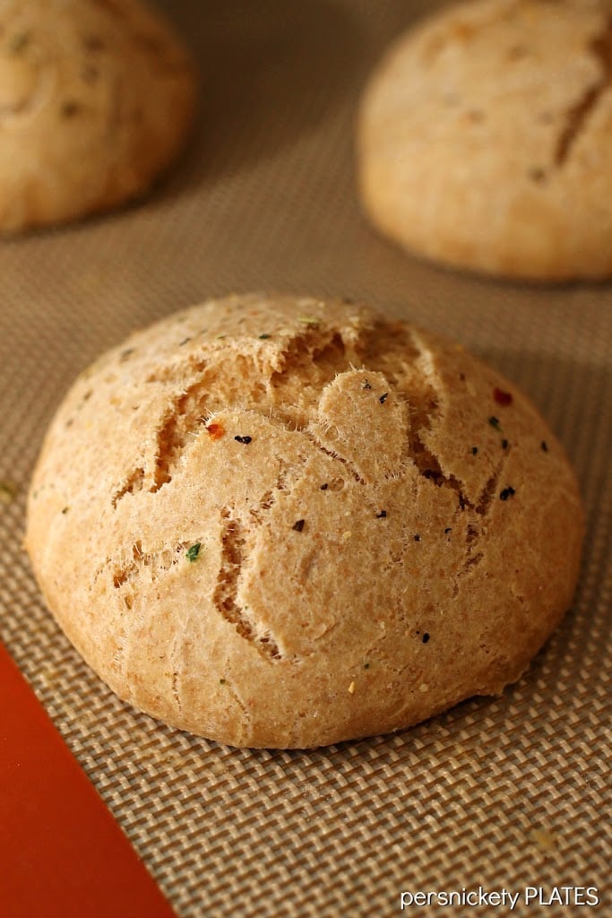 Quick & Easy Wheat Rolls with Garlic Herb Butter