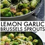 Lemon Garlic Brussels Sprouts - If you've never tried Brussels Sprouts, or think you don't like them, give this recipe a try - the lemon garlic makes them so tasty! | www.persnicketyplates.com