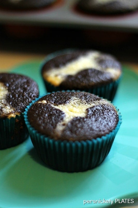 Cheesecake Filled Black Bottom Cupcakes