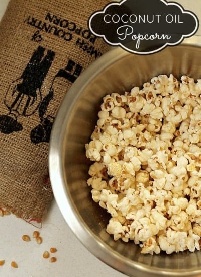 Coconut Oil Popcorn | Persnickety Plates