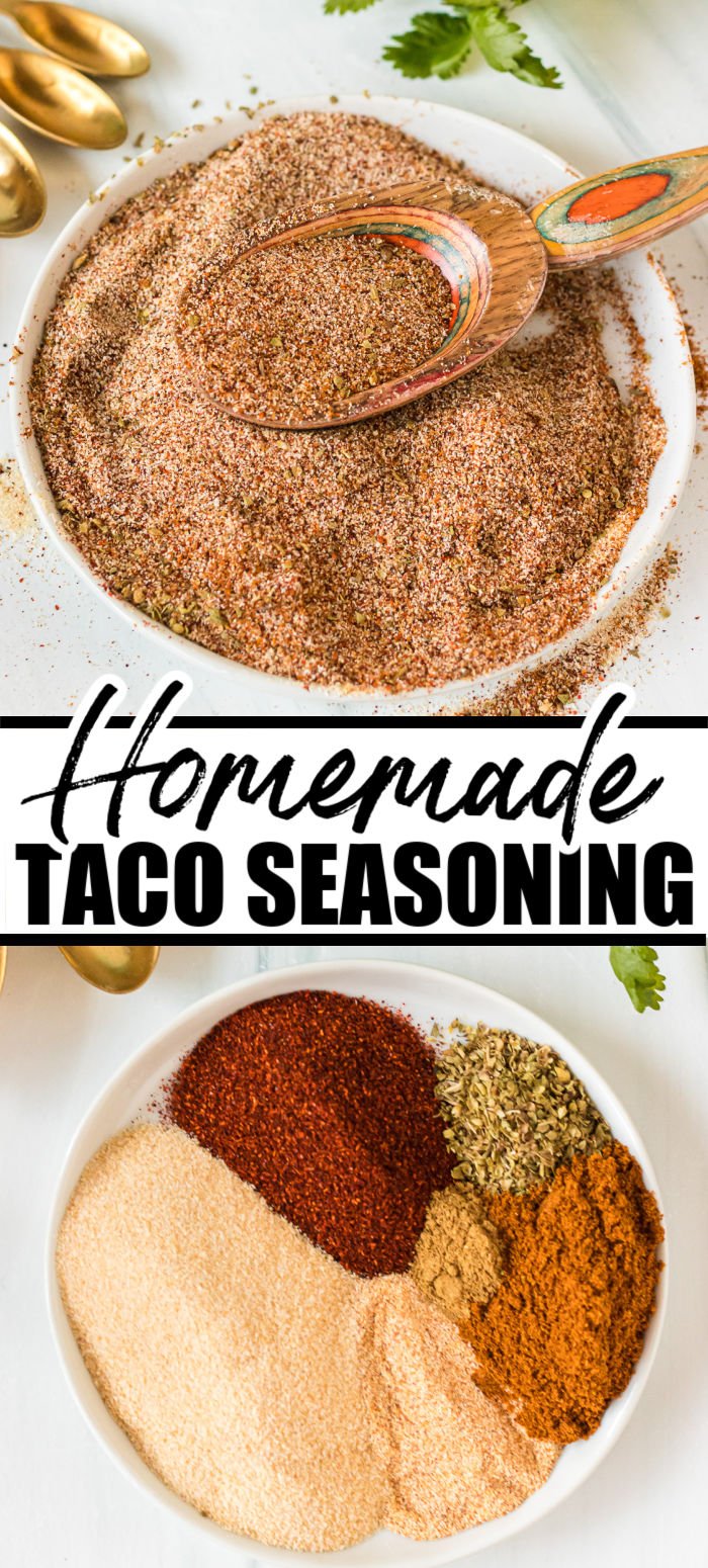 This homemade taco seasoning mix is easy to put together at home and allows you to control the perfect amount of spices. You'll never pick up a packet from the store again! | www.persnicketyplates.com