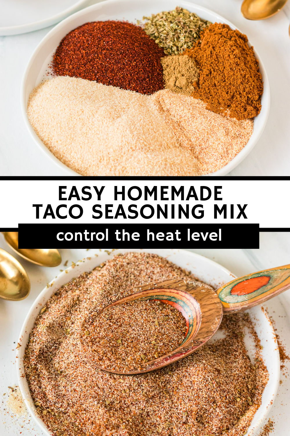 This homemade taco seasoning mix is easy to put together at home and allows you to control the perfect amount of spices. You'll never pick up a packet from the store again! | www.persnicketyplates.com