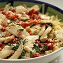 Sun Dried Tomato & Basil Chicken Fettuccine | Persnickety Plates