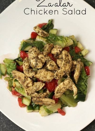 Chicken breasts marinated in za'atar, a Middle Eastern spice, and lemon juice, then topped on a lemon and oil salad. Simple, healthy, and full of flavor!