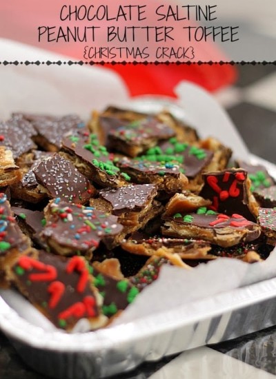 This Chocolate Saltine Peanut Butter Toffee is so easy to make and so addictive, you'll quickly see why it's called "Christmas Crack". | www.persnicketyplates.com