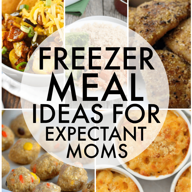 A collection of freezer meal ideas for expectant moms - everything from breakfast to dessert to help stock the freezer for those busy first months. | www.persnicketyplates.com