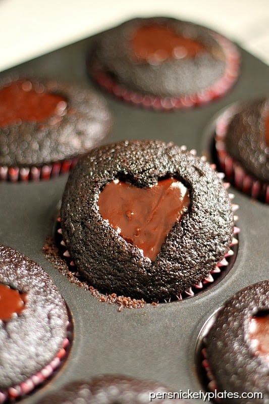 Heart Cut-Out Valentine's Day Cupcakes