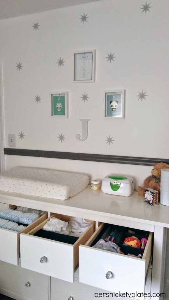 Baby Girl Room Reveal | Hemnes Drawer Organization | Persnickety Plates