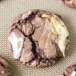 close of of single fudge marble cake mix cookie