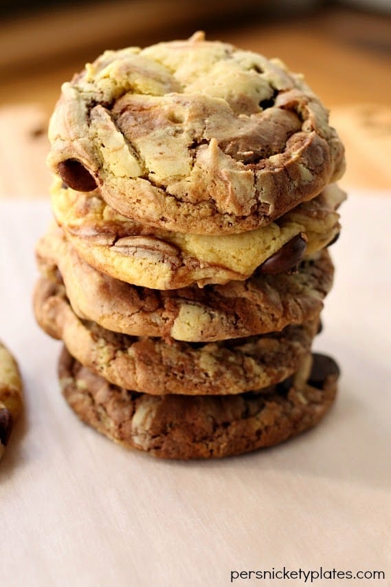 Fudge Marble Cookies are a simple easy cookie, made with just 5 ingredients. 