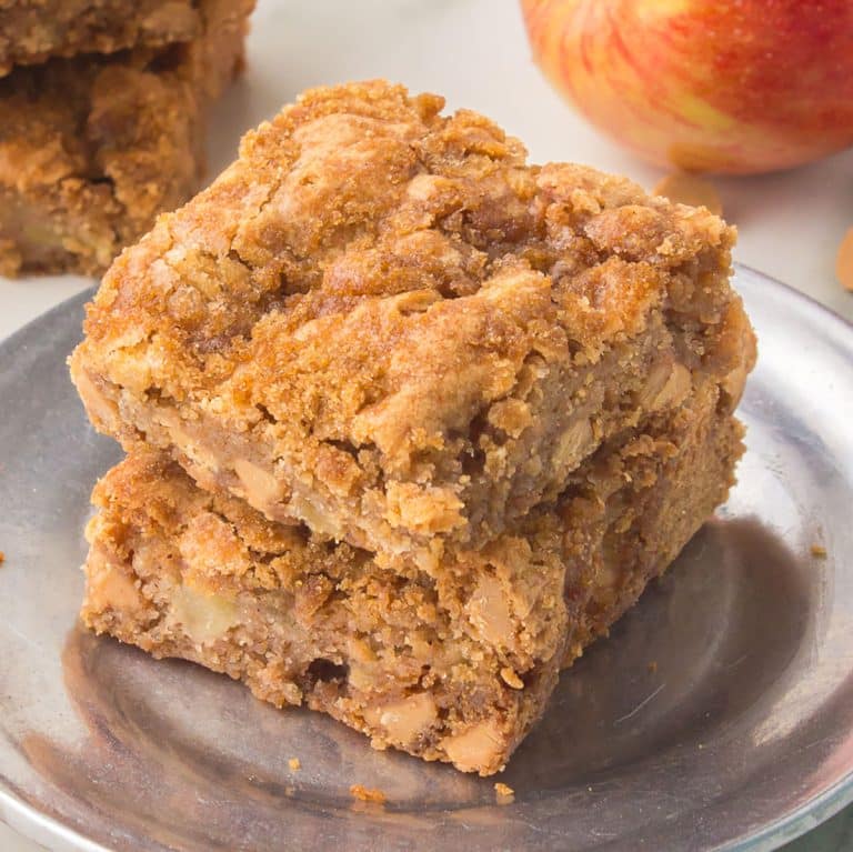 Easy Apple Blondies with Peanut Butter Chips