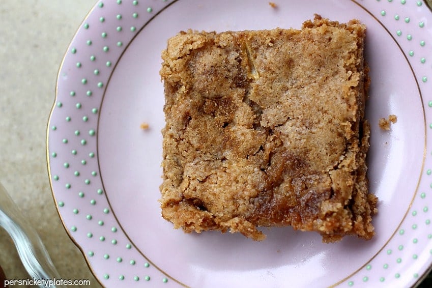 Apple Peanut Butter Blondies | Persnickety Plates