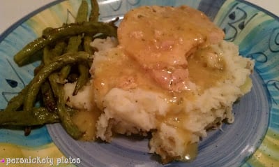 Crock Pot Ranch Pork Chops with Parmesan Smashed Potatoes | Persnickety Plates
