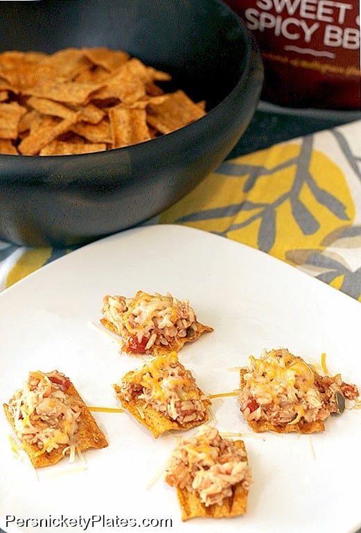 Salsa Chicken "Nachos" with SunChips {+ a giveaway!} | Persnickety Plates