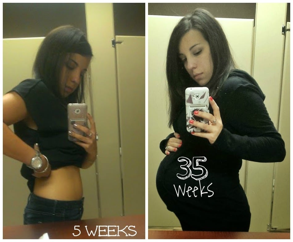 Capturing Memories - 5 weeks pregnant vs 35 weeks pregnant | Persnickety Plates