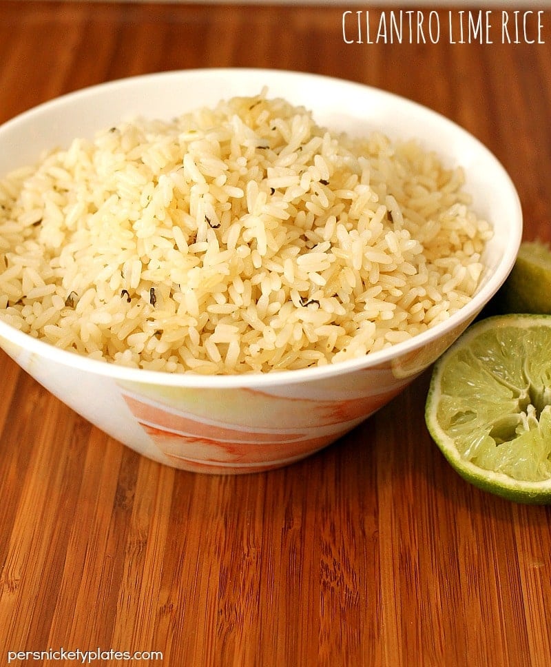 Making cilantro lime rice at home is nearly as easy as ordering it at your favorite Mexican restaurant! | Persnickety Plates