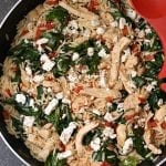 Chicken Spinach & Orzo Skillet | Persnickety Plates