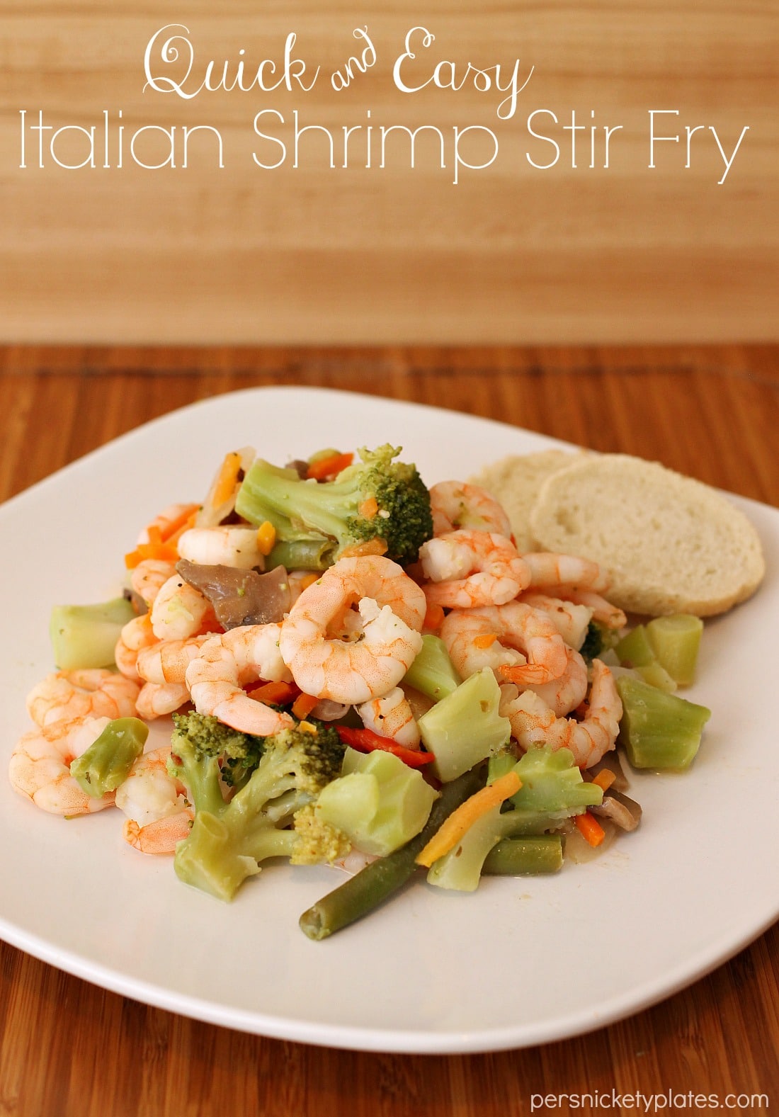 Italian Shrimp Stir Fry | Persnickety Plates #SamsClubSeafood