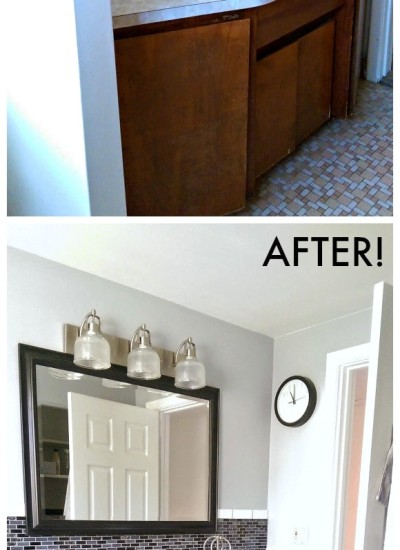 Average sized bathroom before and after pictures | Persnickety Plates