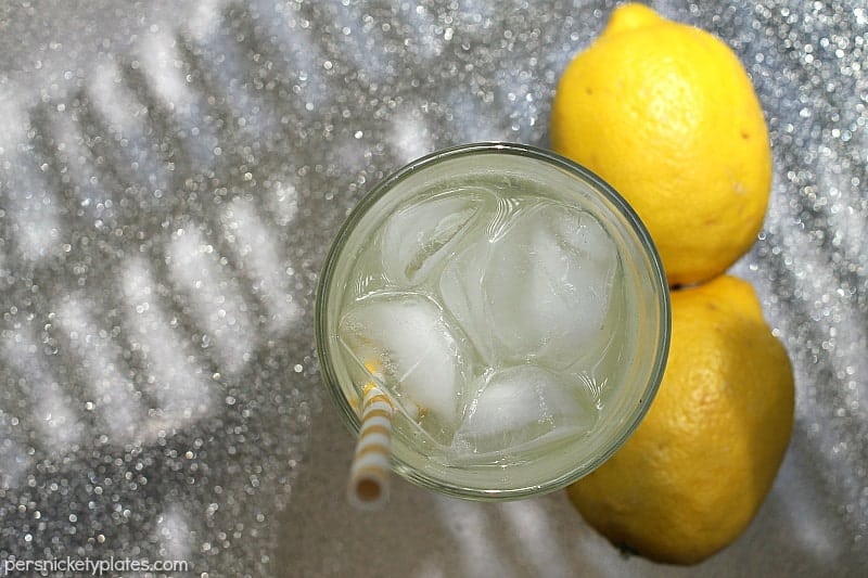 Homemade Lemonade with just the right amount of sweetness is the perfect, easy four-ingredient drink for your next gathering. | Persnickety Plates