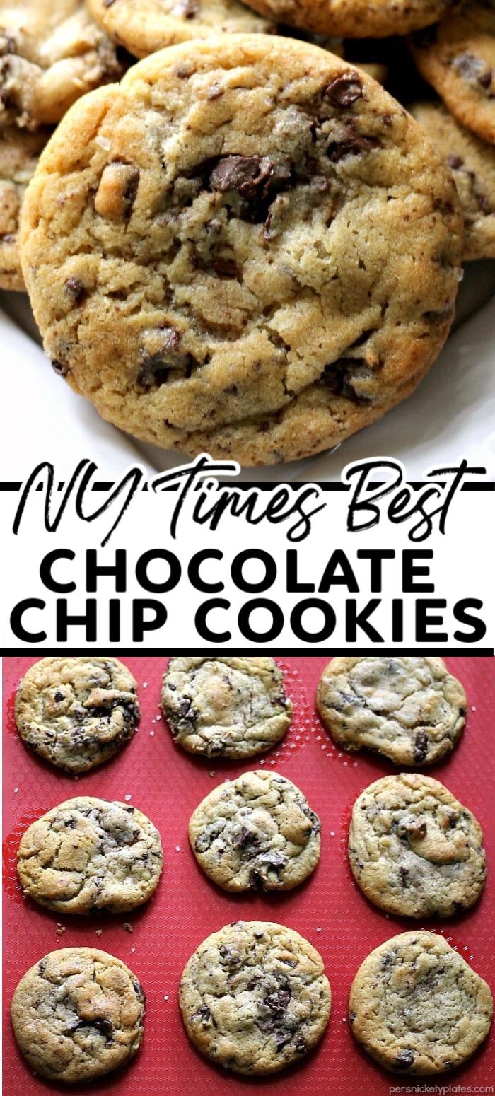 NY Times Chocolate Chip Cookies - practice your patience with these cookies since the dough needs to chill for at least 24 hours but they're worth the wait! | Persnickety Plates