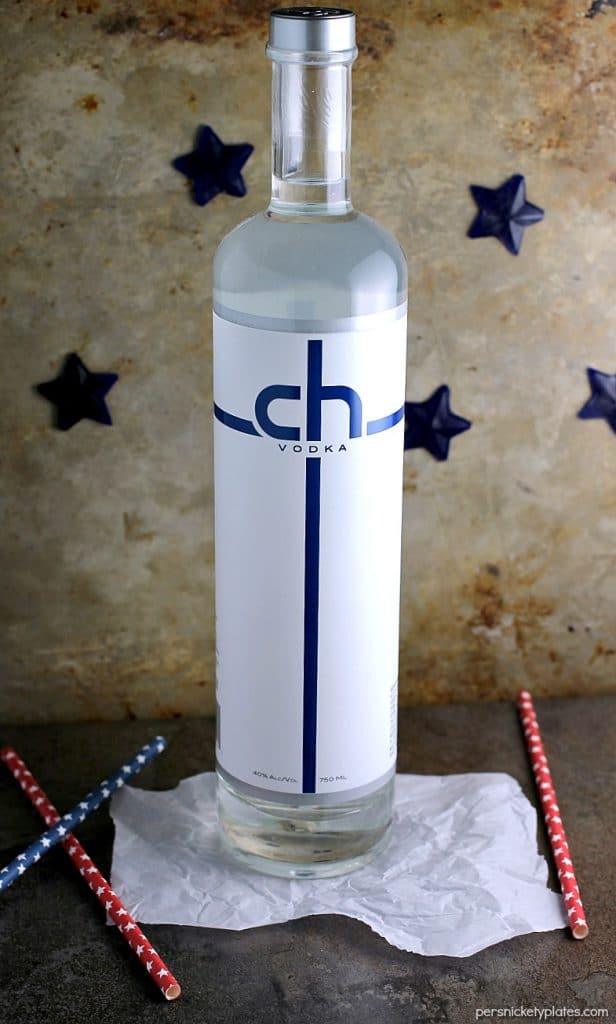 This red, white, and blue Patriotic Vodka Cocktail made with CH Vodka is a festive way to celebrate the Fourth of July or any day you're feeling especially patriotic. | Persnickety Plates