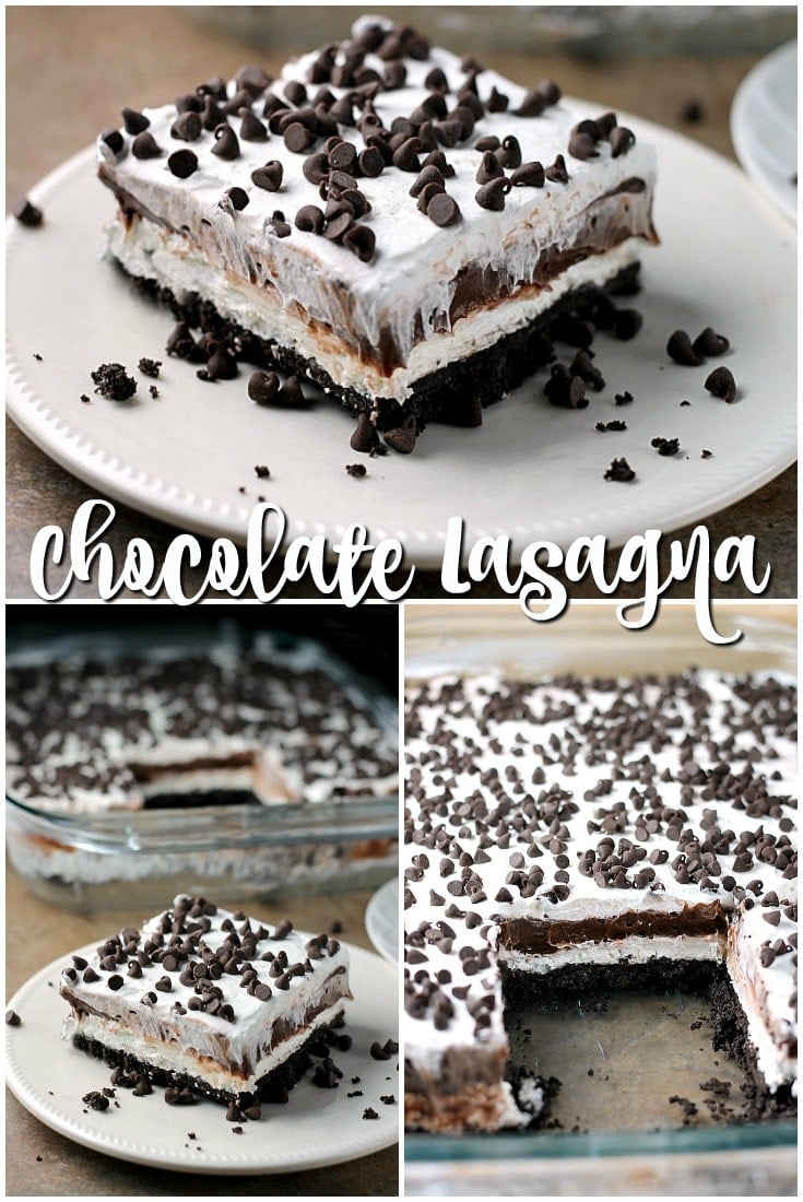 This no bake Chocolate Lush is filled with cream cheese, chocolate pudding, and chocolate chips on top of an Oreo cookie crust - a chocolate lovers dream! | Persnickety Plates