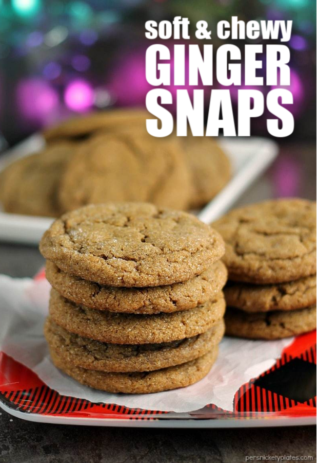 stack of 5 ginger snap cookies