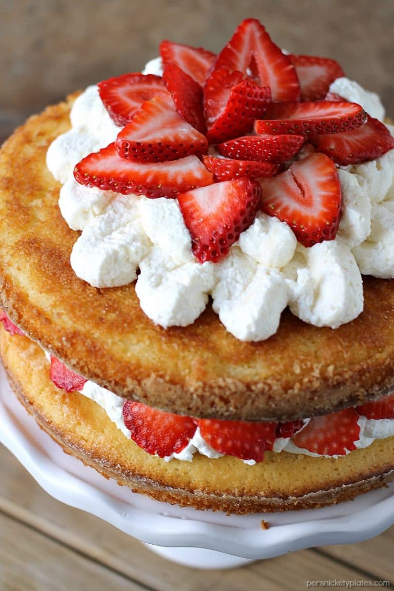 Easy Strawberry Shortcake Cake (made with cake mix!)
