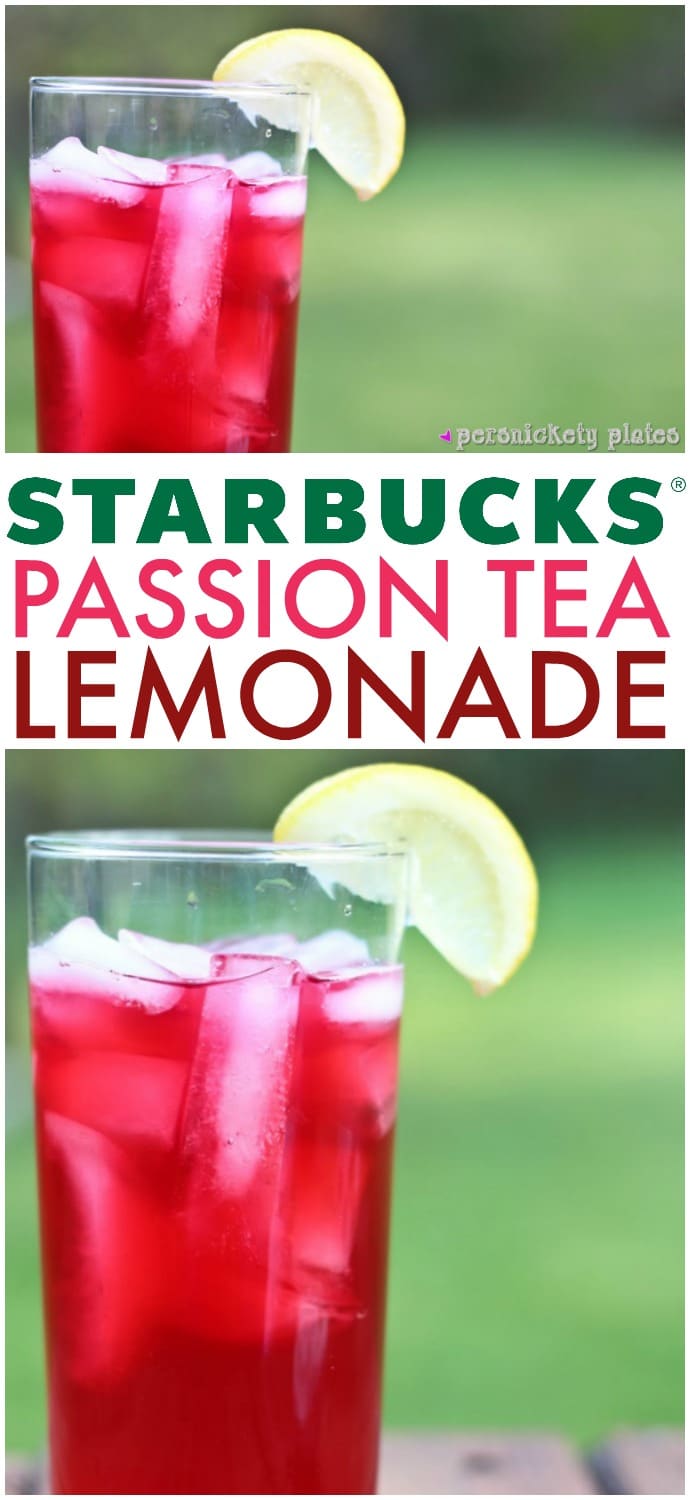 Copycat Starbucks Passion Tea Lemonade - a super simple recipe to make your favorite Starbucks drink right at home! | www.persnicketyplates.com