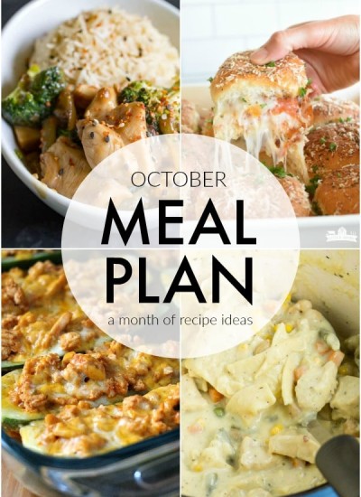If you struggle to plan dinner ideas every night like me, we have some recipe ideas for you. This October Meal Plan will help make dinner quick and easy. | persnicketyplates.com
