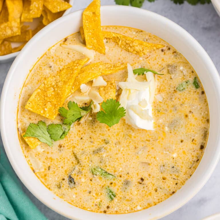 Slow Cooker Green Enchilada Soup with Chicken