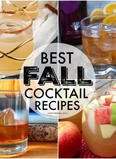 fall cocktail recipes collage