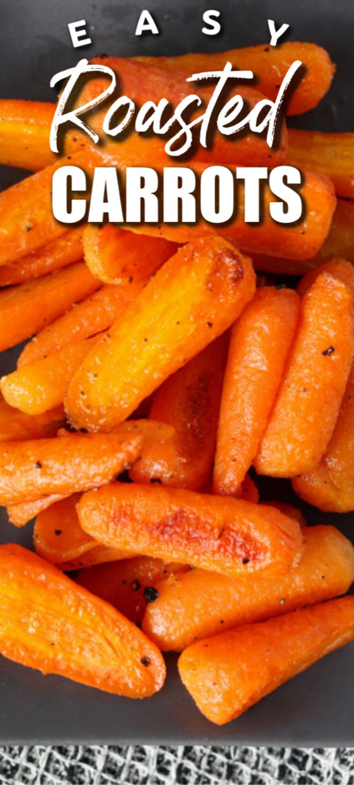 Roasted Carrots are so good and SO easy! They make the perfect side dish to just about any dinner - simple, healthy, cheap, & ready in 30 minutes. | www.persnicketyplates.com