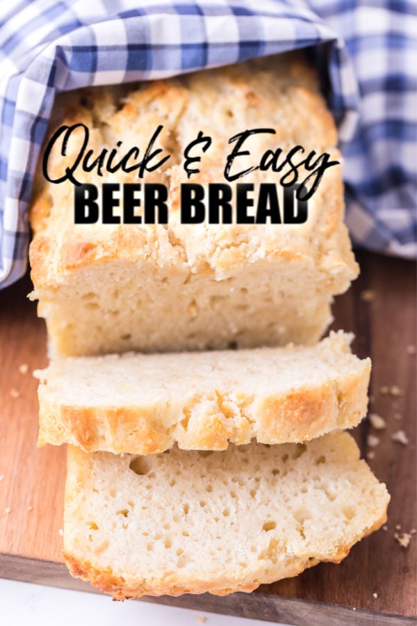 With only six ingredients and four steps, this beer bread recipe is super easy! No yeast needed and you can whip it up in about five minutes! | www.persnicketyplates.com