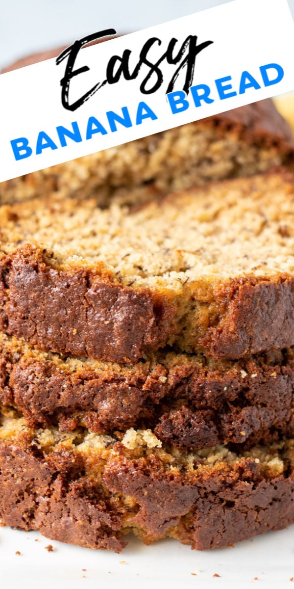 This Easy Banana Bread recipe is everything you want in a simple bread. A moist loaf made with sweet bananas, a hint of cinnamon, and loads of flavor baked to perfection in under an hour. | www.persnicketyplates.com