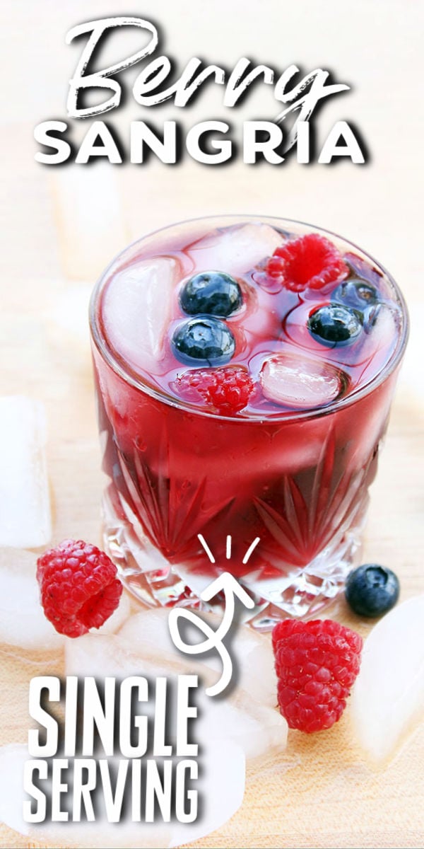 This easy Berry Sangria recipe, full of fresh berries and red wine, is the perfect summer drink. Make as a single serving or triple the recipe and make a pitcher for friends. | www.persnicketyplates.com