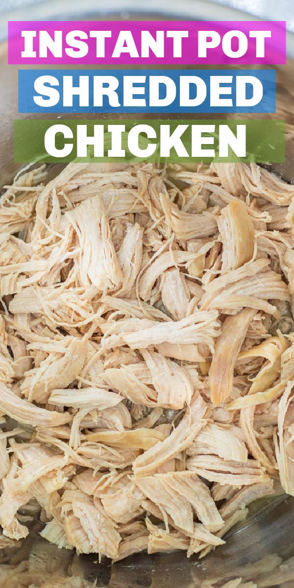 Easy Instant Pot Shredded Chicken is perfect for a quick and easy weeknight meal or meal prep for the week. Busy families benefit from this delicious two ingredient recipe that is ready in 30 minutes and easily customizable. | www.persnicketyplates.com