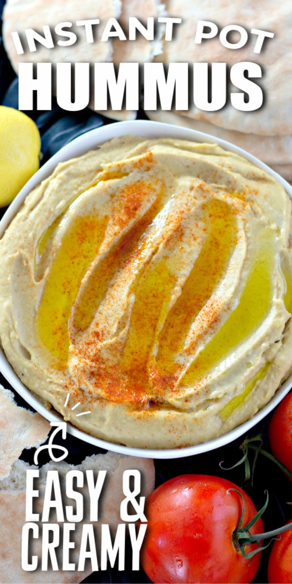 Homemade hummus you are going to love! This instant pot hummus is perfect for snacking. #diprecipe #instantpotrecipe #hummus