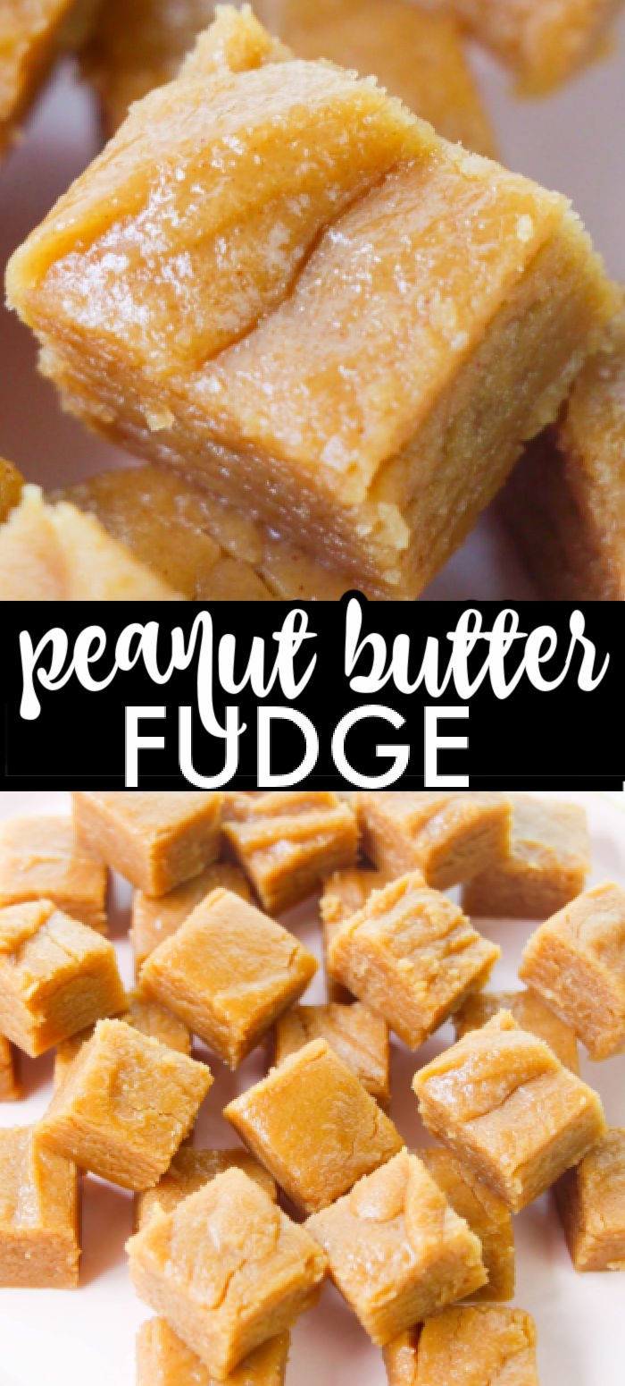 This easy, creamy Peanut Butter Fudge is the best treat. No candy thermometer required and you can make this recipe on the stove or in the microwave in no time! | www.persnicketyplates.com