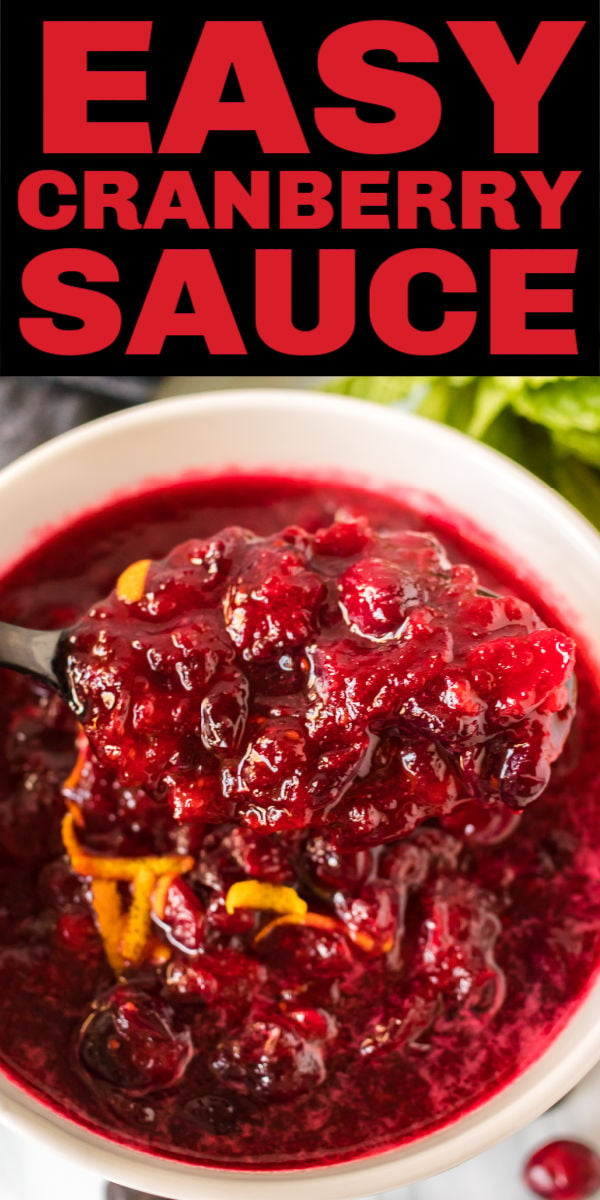 Classic cranberry sauce is a staple on any holiday table. In just 15 minutes, with a few ingredients, you'll have a side dish that is the perfect blend of sweet and tart. This recipe has a touch of cinnamon and is sweetened with orange juice - the perfect addition to Thanksgiving dinner! | www.persnicketyplates.com