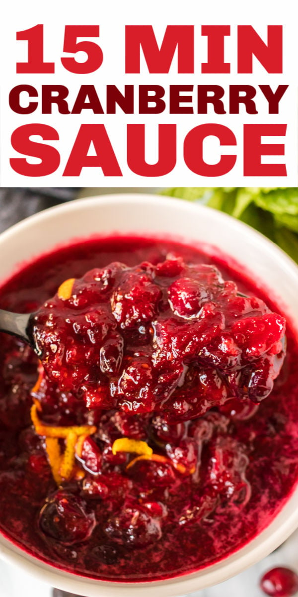 Classic cranberry sauce is a staple on any holiday table. In just 15 minutes, with a few ingredients, you'll have a side dish that is the perfect blend of sweet and tart. This recipe has a touch of cinnamon and is sweetened with orange juice - the perfect addition to Thanksgiving dinner! | www.persnicketyplates.com